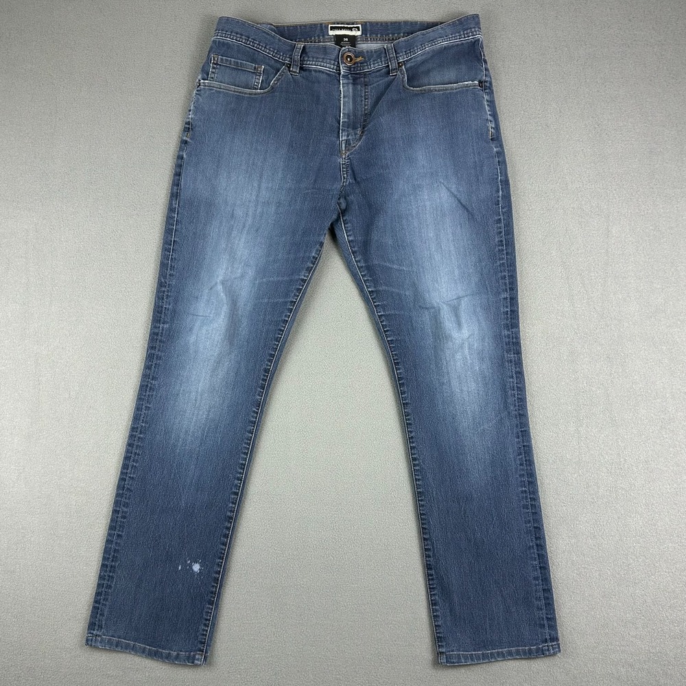 Travis Mathew Men’s Slim Straight Jeans - Faded Blue Wash